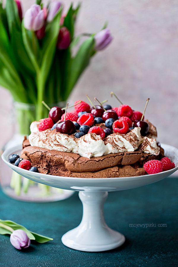 Flourless Chocolate 'cloud' Cake With Whipped Cream & Raspberries Recipe |  Waitrose & Partners