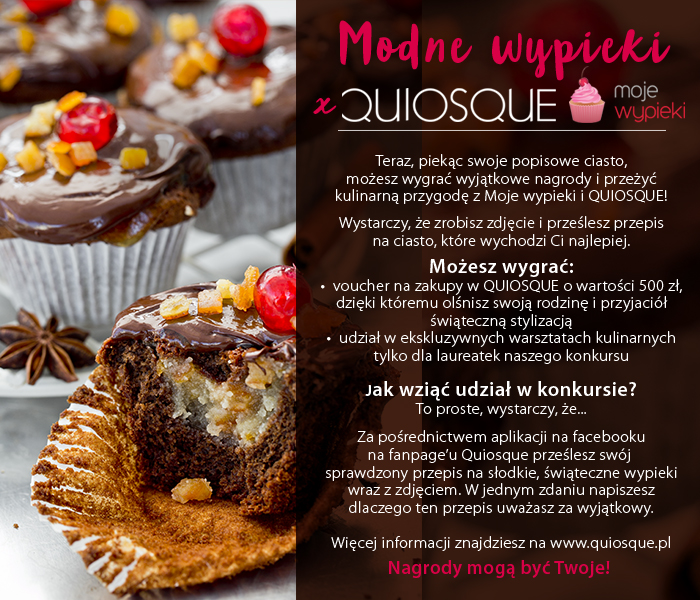 600x700 Rozwiązanie konkursu świątecznego z marką QUIOSQUE – modne wypieki!