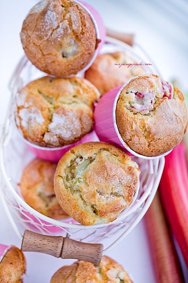 Muffiny_cytrynowe_z_rabarbarem_2 Muffiny cytrynowe z rabarbarem