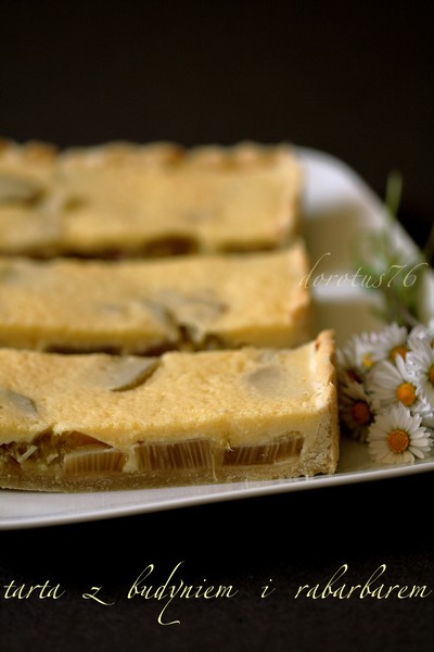 tarta_z_budyniem_i_rabarbarem_2 Tarta z budyniem i rabarbarem