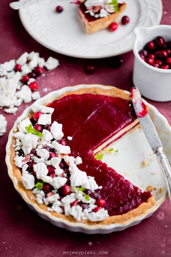 Tarta serowo - żurawinowa Tarta serowo - żurawinowa
